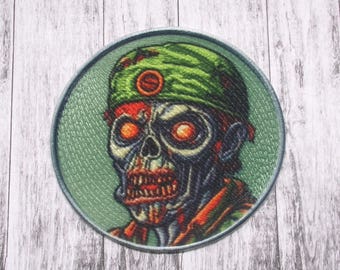 Zombie Patch/Iron-on Patch/Halloween Horror Patches/Sew-On Applique for Clothing Vest/Jacket Hats Backpack