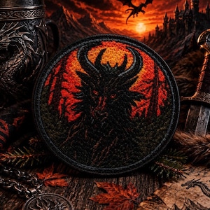 Devil-patch op jersey/opstrijkpatch/paranormale badge/cryptid Myths & Legends/Bigfoot Sasquatch/Opgenaaide appliqué voor kledingvest/jasuitrusting