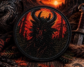 Jersey Devil Patch/Iron-on Patch/Paranormal Badge/Cryptid Myths & Legends/Bigfoot Sasquatch/Sew-On Applique for Clothing Vest/Jacket Gear