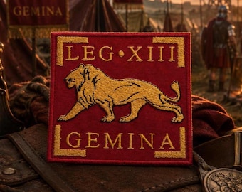 Legio XIII Gemina Roman Legion Patch/Iron-On Patch/Military Badge/Embroidered Sew-On Applique for Clothing Vest/Jacket Backpacks Gear