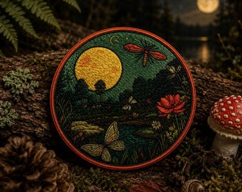 Garden Insect Patch/Iron-on Patch/Pollinator/Bug Lover/Wildflowers & Plant/Sew-On Applique for Clothing, Vest/Jacket, Hat, Backpack Tote Bag