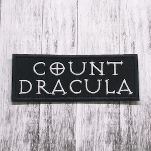 Count Dracula Patch Embroidered Iron-on Applique for Jacket, Clothing, Backpack, Tote Bag, Vest, Halloween, horror movie, gothic cosplay
