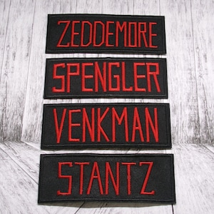 Ghostbuster Name Tag Patch Embroidered 5&quot;x1.75&quot; Iron-on Applique for Jacket, Clothing, Backpack, Jumpsuit, Vest, sci-fi cosplay, uniform