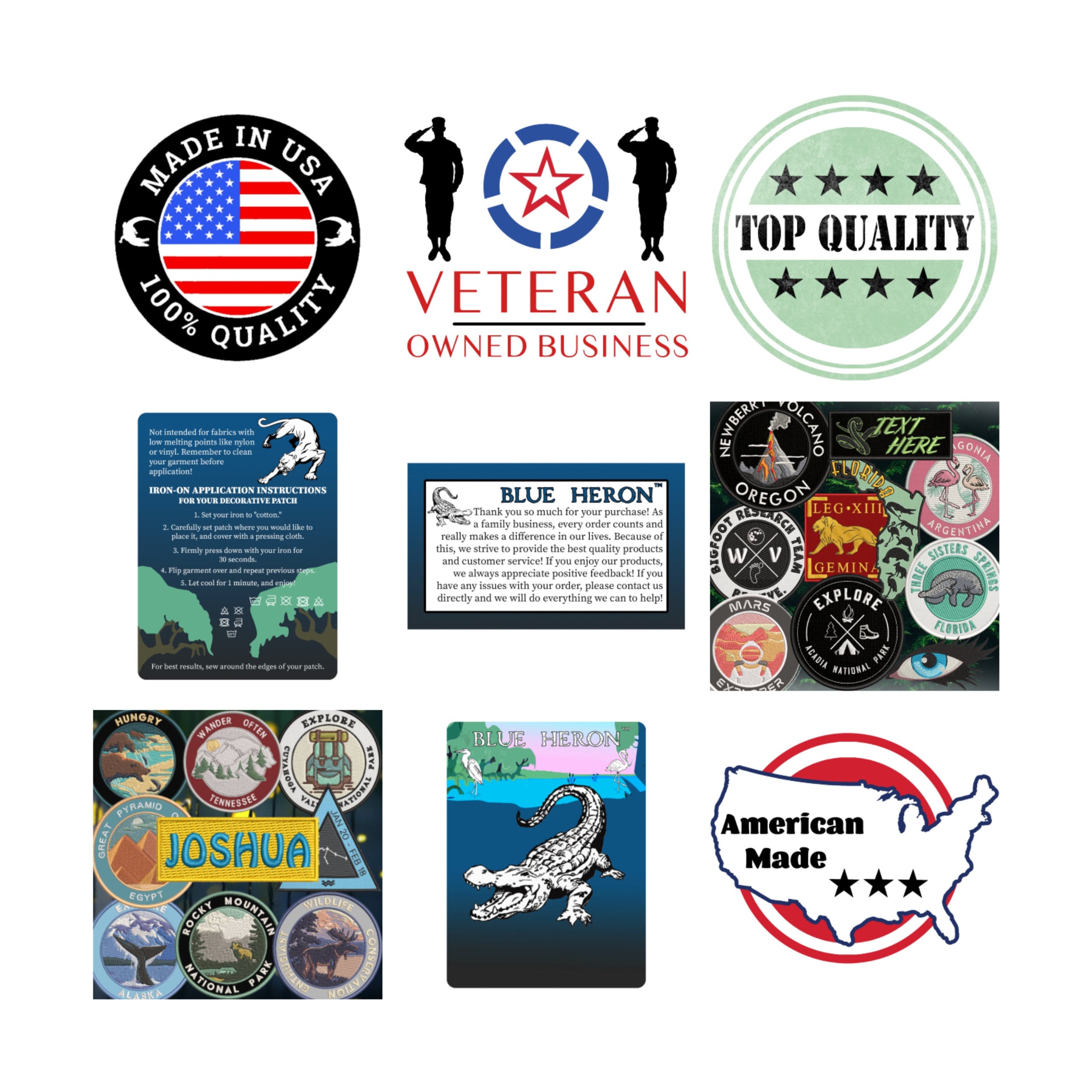 Embroidered american flag iron on patch near me