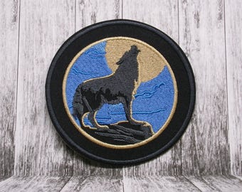Wolfpatch/Opstrijkpatch/Insigne wilde dieren/Natuur en dieren in het wild/Wandelen Kamperen/Naaiwerk Appliqué voor kleding Vest/jas Hoeden Rugzak