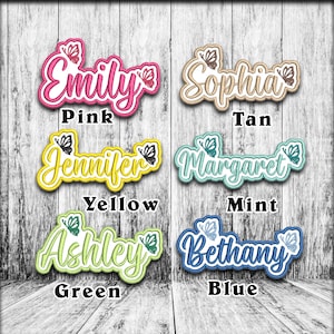 Custom Name Patch Embroidered, Custom Name Butterfly Patches, Sew On/Iron On Patches for Clothes Jackets Backpacks, Personalized Patches