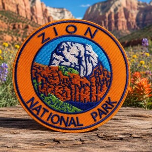 Zion National Park Patch/Iron-On Patch/Nature Badge/Hiking & Camping/Embroidered Sew-On Applique for Clothing Vest/Jacket Hat Backpack Gear