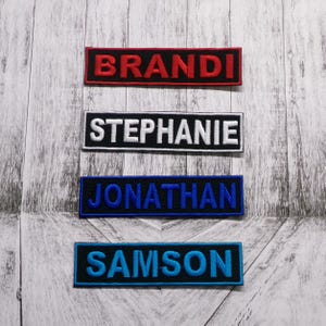 Custom Name Tag Patch/Sew-On Applique for Backpack & Clothing/Hat/Personalized Badge/Uniform/Work Name Patch/Embroidered ID Label