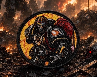 Space Marine Patch/Iron-On Patch/Grim & Dark/Gothic Sci-fi/Geeks Gamers/Tabletop/Sew-on Applique for Clothing Vest/Jacket Hat Backpack Gea