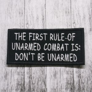 Combat Rule Patch Embroidered Iron-on Applique for Jacket, Clothing, Backpack, Vest, tactical humor, survival gear, armed life, brave badge