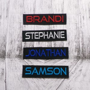 Your Name Tag Patch/Sew-On Applique for Backpack & Clothing/Hat/Custom ID Label/Work Badge/Embroidered Uniform Name Patch
