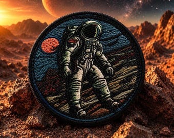 Astronauten-Aufnäher/Aufbügelbarer Aufnäher/NASA-Weltraumforscher/Sonnensystem & Planeten/Raketen/Aufnäher zum Aufnähen für Kleidung, Westen/Jacken, Mützen, Rucksäcke und Ausrüstung