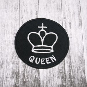 Iron-On Chess Piece Patch/White Queen Patch/Embroidered Sew-on Applique Vest & Jackets/Clothing/Backpacks/Strategy Board Game Patch/Tactical