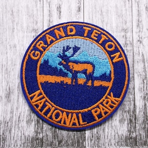 Grand Teton Park Patch/3" Embroidered Iron-On Applique for Backpack & Clothing/Nature Badge/Souvenir Gift/Hiking/Nature Lover/Wildlife Patch