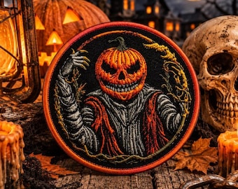 Scarecrow Patch/Iron-on Patch/Halloween Costume Decor/Spooky & Scary/Horror Patches/Sew-On Applique for Clothing Vest/Jacket Hat Backpack