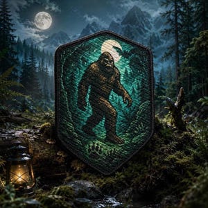 Bigfoot Patch/Iron-On Patch/Paranormal Badge/Sasquatch Cryptid Myth & Legend/Sew-On Applique for Clothing, Vest/Jacket, Backpacks, Gear