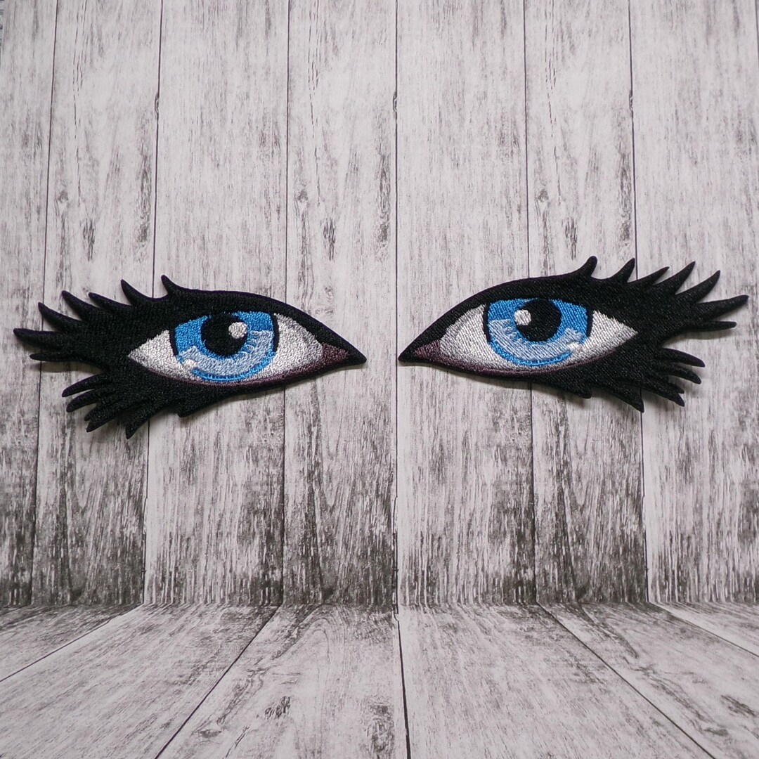 2 Pack Blue Evil Eye Patches Embroidered 3.5
