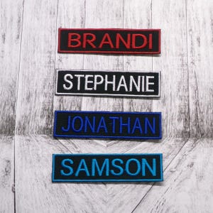 Your Name Tag Patch/Sew-On Applique for Backpack & Clothing/Hat/Custom ID Label/Work Badge/Embroidered Uniform Name Patch