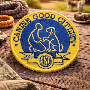 Canine Good Citizen Patch/Iron-On Patch/Dog Breed/Family Pet/Working K9/Embroidered Sew-on Applique for Clothing Vest/Jacket Backpack Hats