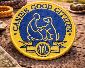 Canine Good Citizen Patch/Iron-On Patch/Dog Breed/Family Pet/Working K9/Embroidered Sew-on Applique for Clothing Vest/Jacket Backpack Hats