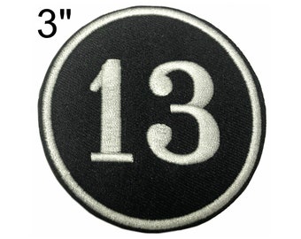 LUCKY 13 Biker Group Embroidered Iron On Sew On Patch Badge For Clothes etc