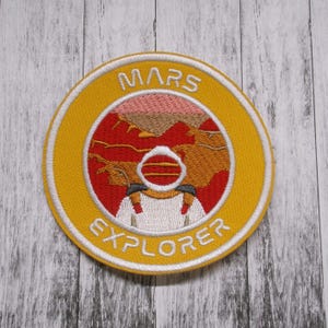Mars Explorer For The Benefit of All Patch Iron-on Applique for Jacket, Clothing, Backpack, Space Badge, Astronaut patch, NASA patch, Planet