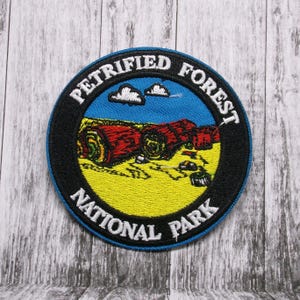 Petrified Forest Park Patch/Iron-On Embroidered Applique for Jacket & Clothing/Backpacks/Nature Badge/Hiking Patch/Mountain Patch/Souvenir