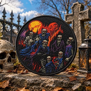 Parche de demonio/Parche termoadhesivo/Decoración para disfraz de Halloween/Parches de terror/Monstruos y criaturas/Aplicación para coser en ropa, chaleco, sombrero o mochila