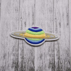 Planet Saturn Patch Iron-on Applique for Jacket, Clothing, Backpack, Space Badge, Astronaut patch, NASA patch, Solar System Patch, Rockets