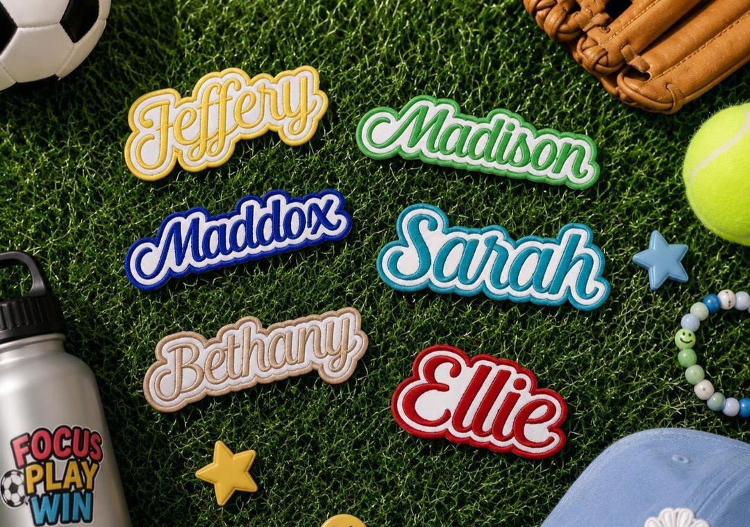 Custom Embroidered Name Patch – Personalized Text Patches | Team ...