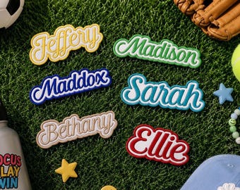 Custom Embroidered Name Patch – Personalized Text Patches | Team Patches Iron-On, Sew-On, Hook & Loop | For Jackets, Hats, Uniforms, Bags