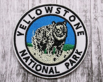 Yellowstone Park Patch/Iron-On Patch/Nature Badge/Hiking & Camping/Embroidered Sew-On Applique for Clothing Vest/Jacket Hats Gear Backpack