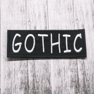 Gothic Patch Iron-on Applique for Jacket, Clothing, Backpack, Alt Vibe Badge, emo fashion patch, punk embroidered badge, anti-mainstream