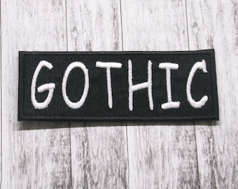 Gothic Patch/Bügelbild/ Alt Vibe Badge/emo fashion/punk anti-mainstream/ gestickte Applikation für Weste/Jacke, Kleidung, Rucksack