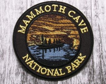 Mammoth Cave Park Patch/3" Embroidered Iron-On Applique for Backpack & Clothing/Nature Badge/Travel Souvenir/Hiking/Nature Lover/Cave Patch