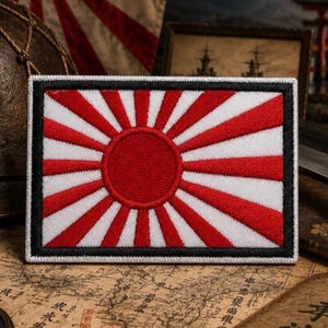 Japan Flag Embroidered Iron On Patch Japanese Emblem applique Nippon-koku Sew On Shoulder Badge for Vest Jacket Bag Clothing Jeans Backpack