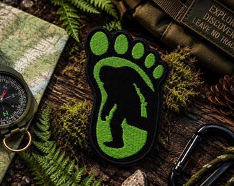 Bigfoot Patch/Iron-On Patch/Paranormal Badge/Sasquatch Forest Cryptid/Embroidered Sew-On Applique for Clothing Vest/Jacket Backpacks Hats