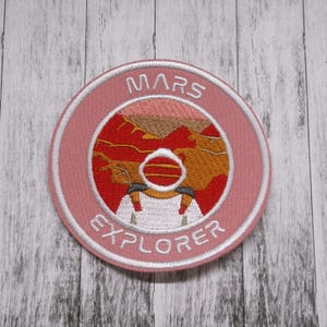 Mars Explorer Patch Iron-on Applique for Jacket, Clothing, Backpack, Space Badge, Astronaut patch, NASA patch, Solar System patch, Planets