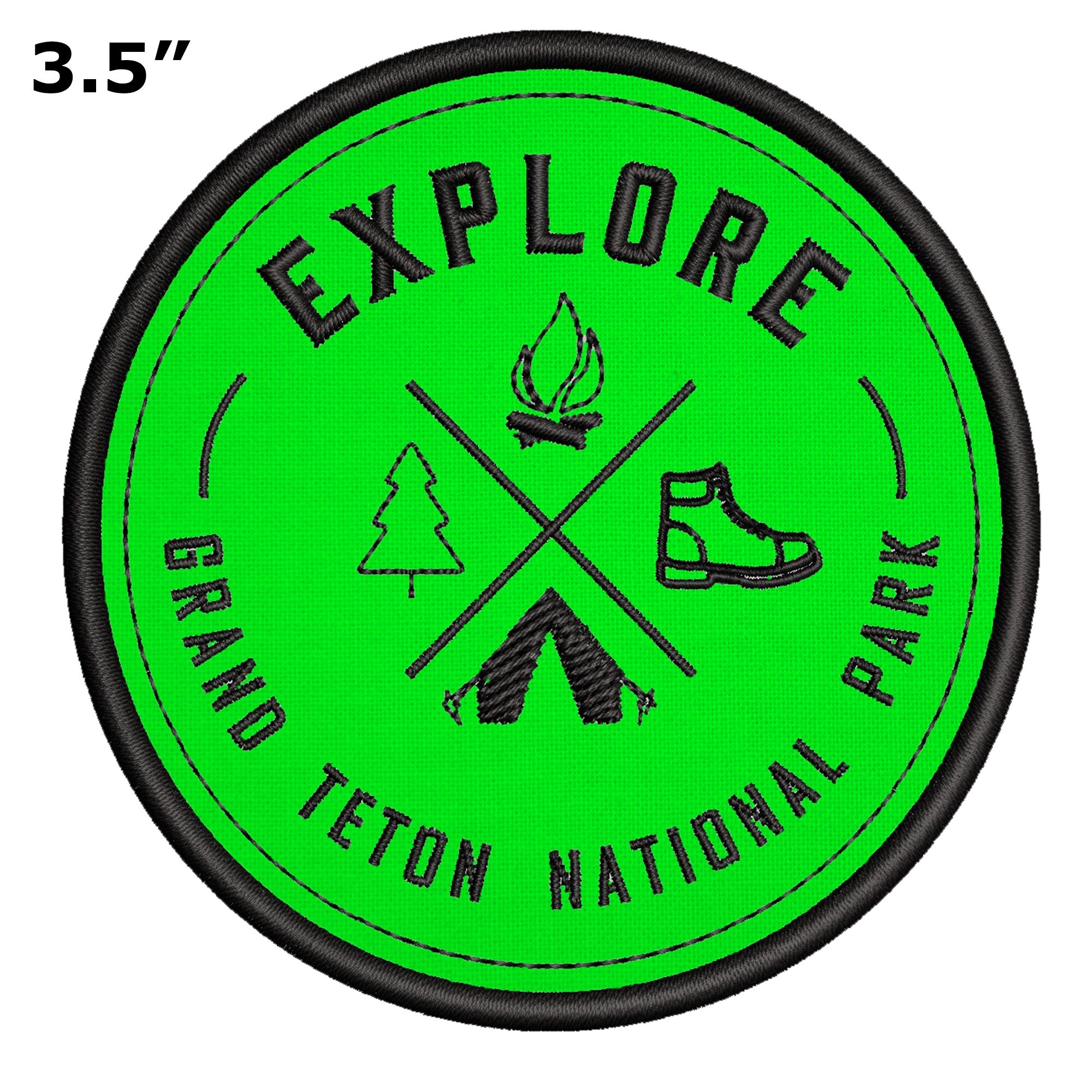 Patch Termoadesivo Grand Teton National Park – Souvenir Natura, Made In USA, Per Abbigliamento E Zaini