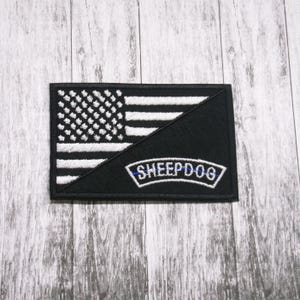 Écusson drapeau américain avec texte chien de berger, appliqué brodé à repasser/coudre pour gilet, veste, sac, vêtements, sac à dos, insigne d&#39;uniforme militaire