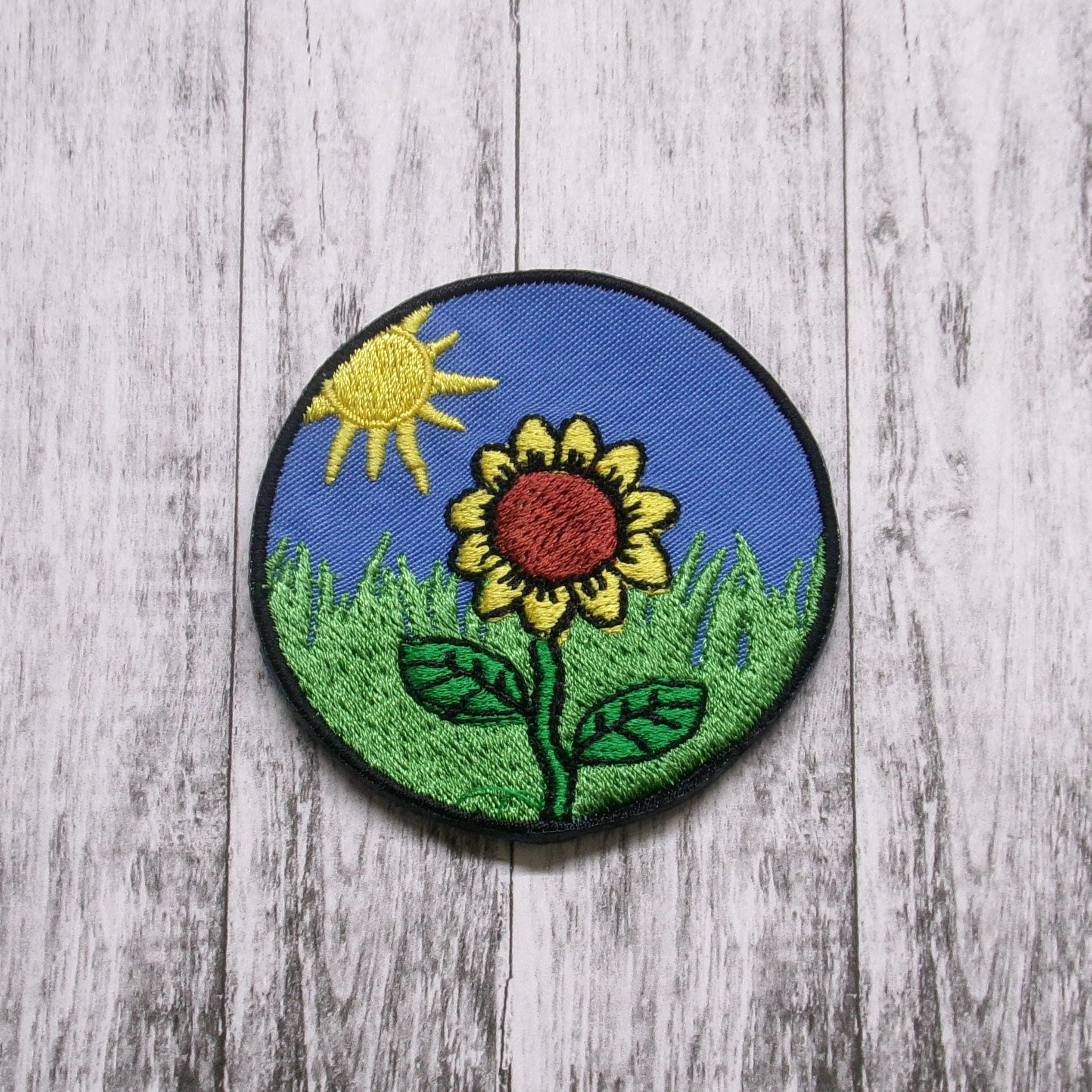 Coppia Toppe Ricamate A Forma Di Fiore Da Stirare O Cucire - 5,9x11,2 Cm, Applicazioni Per Tessuti, Facili Da Applicare