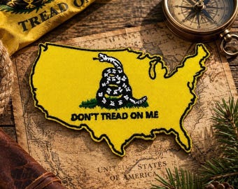 Don't Tread On Me Patch/Iron-On Patch/Snake Flag Emblem/Freedom/Embroidered Sew-on Applique for Clothing Vest/Jacket Hat Backpack Gear