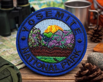 Yosemite Park Patch/Iron-On Patch/Nature Badge/Hiking & Camping/Embroidered Sew-On Applique for Clothing Vest/Jacket Hats Backpack Gear