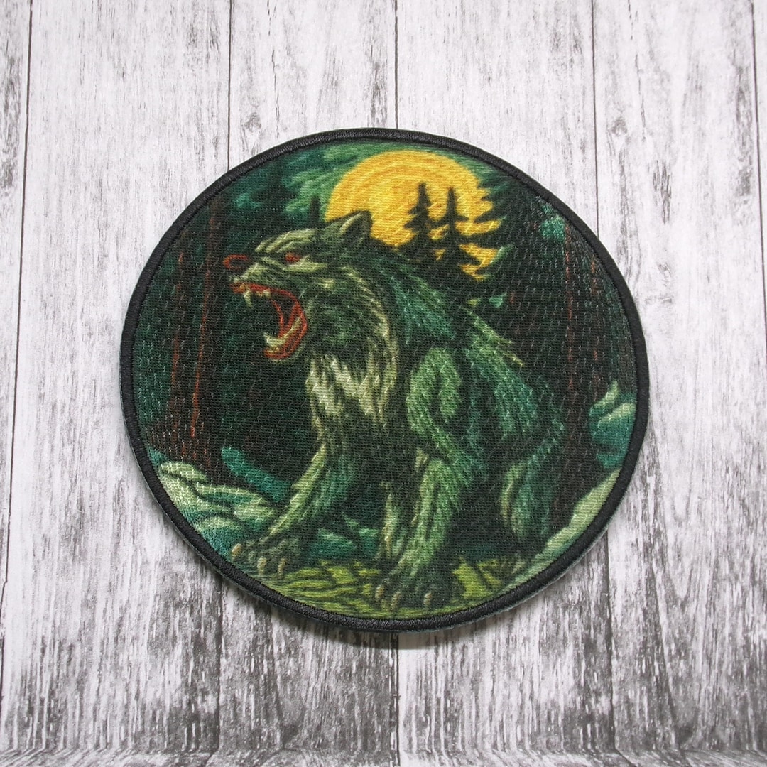 Werewolf Patch Iron-on Applique for Jacket, Clothing, Backpack, Tote ...