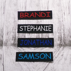 Your Name Tag Patch/Sew-On Applique for Backpack & Clothing/Hat/Custom ID Label/Work Badge/Embroidered Uniform Name Patch