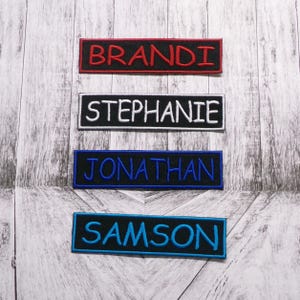 Custom Name Tag Patch/Sew-On Applique for Backpack & Clothing/Hat/Personalized Badge/Uniform/Work Name Patch/Embroidered ID Label