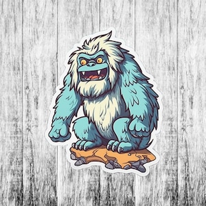 Yeti Decal, Abominable Snowman Vinyl Stickers Decals, Legend Decal for Laptop Car Truck Window Bumper Graphics, Monster, Mythical Creature