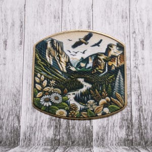 Iron-On Yosemite Park Patch/Sew-On Applique for Jacket & Clothing/Backpack/Nature Badge/Travel Souvenir/Hiking/Nature Lover/Wildlife Patch