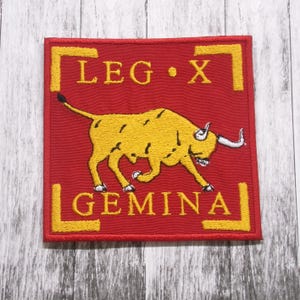 Legio X Gemina Roman Legion Patch – Embroidered Iron-On SPQR Military Badge, Roman Standard, Roman Empire Applique for Backpacks & Jackets