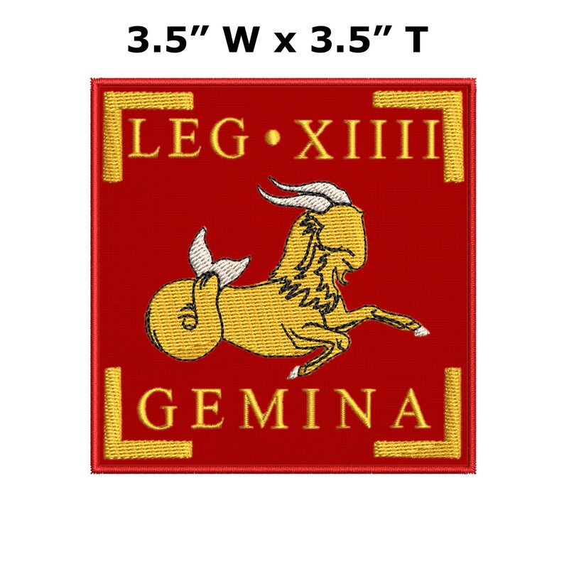 Legion XIIII GEMINA Legions of the Roman Empire 3.5 Embroidered Iron Sew-On Patch Applique Roman History Military Greek Carthage